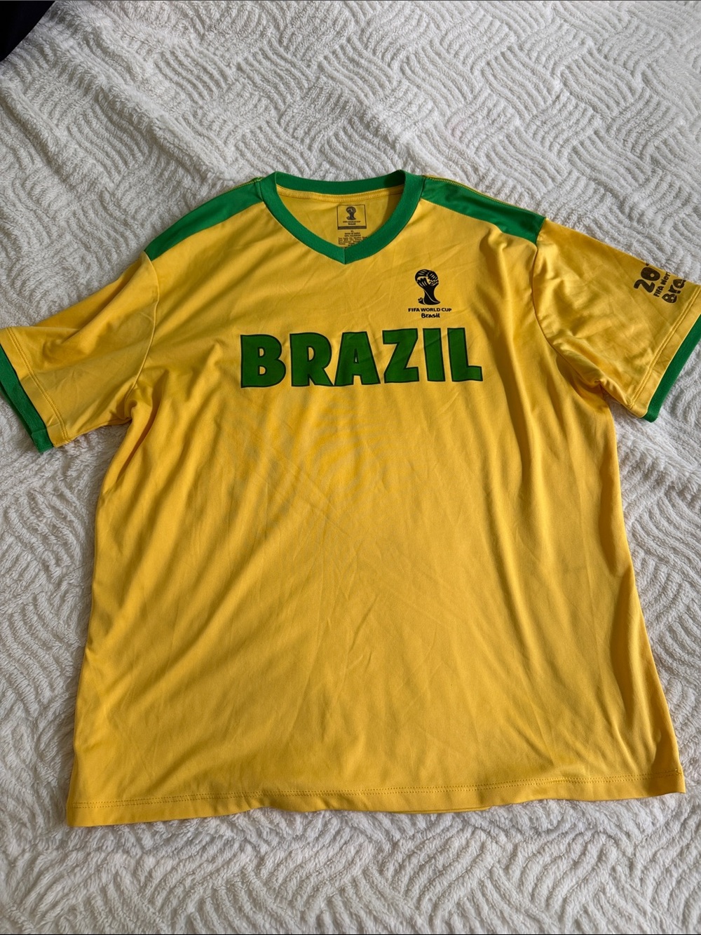 Brazil Short-Sleeve Fan Jersey - Yellow/Green